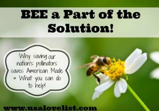 Bee A Part Of The Solution! Help Save Pollinators! - USA Love List