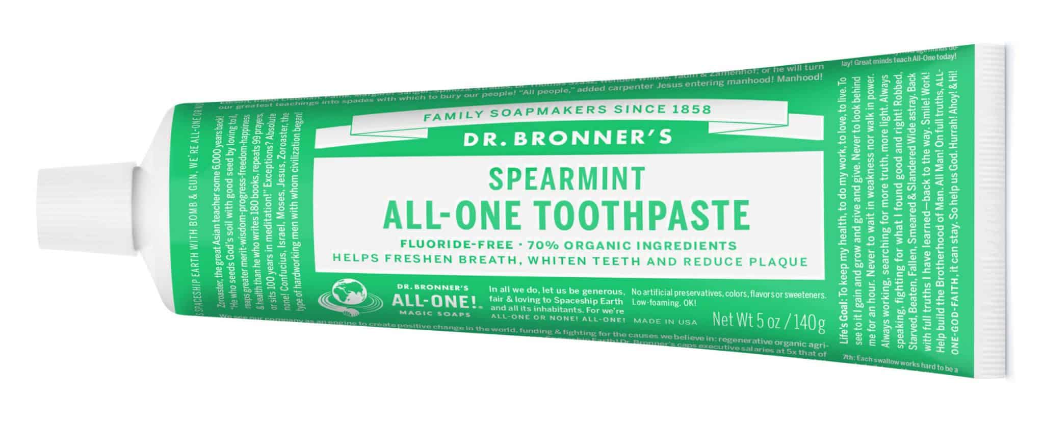 Dr. Bronner´s Flouride Free 70 Organic Toothpaste Natural Toothpaste Made In USA 2048x828 