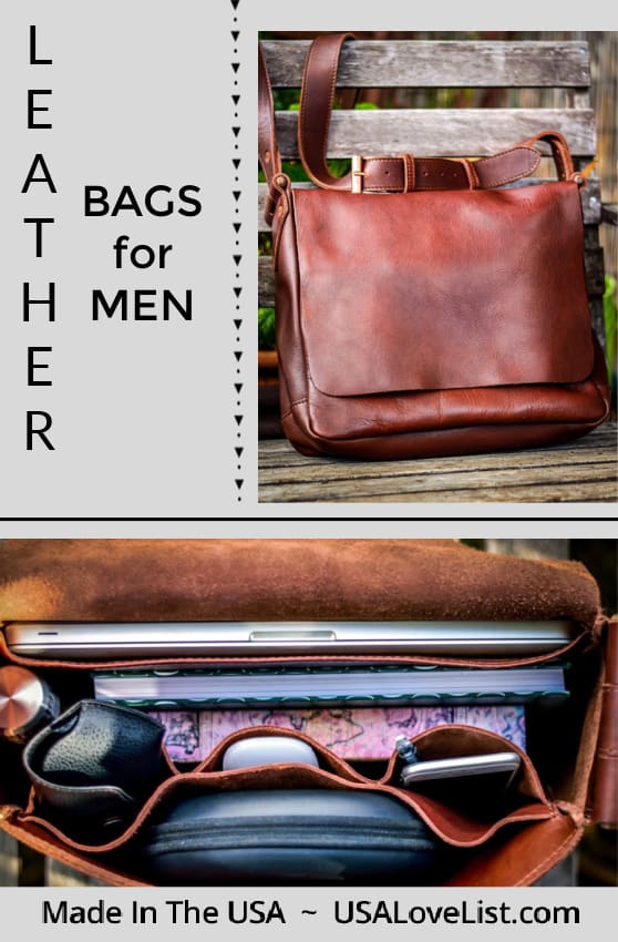Leather Bags For Men, All American Made • USA Love List